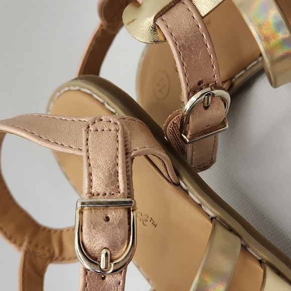 CAT & Jack Gold Copper Sandals Size 11 - Picture 7 of 10